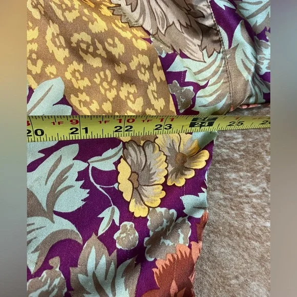 VTG Bloomcore 90s Silky Satin Kimono Festival Boho Balletcore Resortwear Robe - Picture 8 of 9